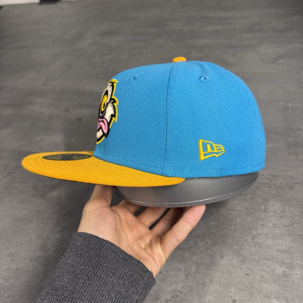 Lansing Lugnuts Hat New Era‎ Cap 7 1/4 Aqua Orange Copa de la Diversion 59FIFTY - Picture 3 of 7